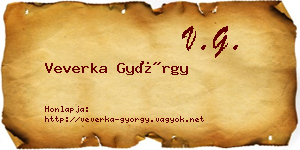 Veverka György névjegykártya
